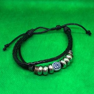 🔥New black bracelet with silver color beads 🔥